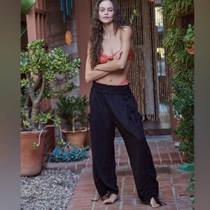 EUC FP Beach I'm So Fly Wide Leg Pants Harem Size XL Black